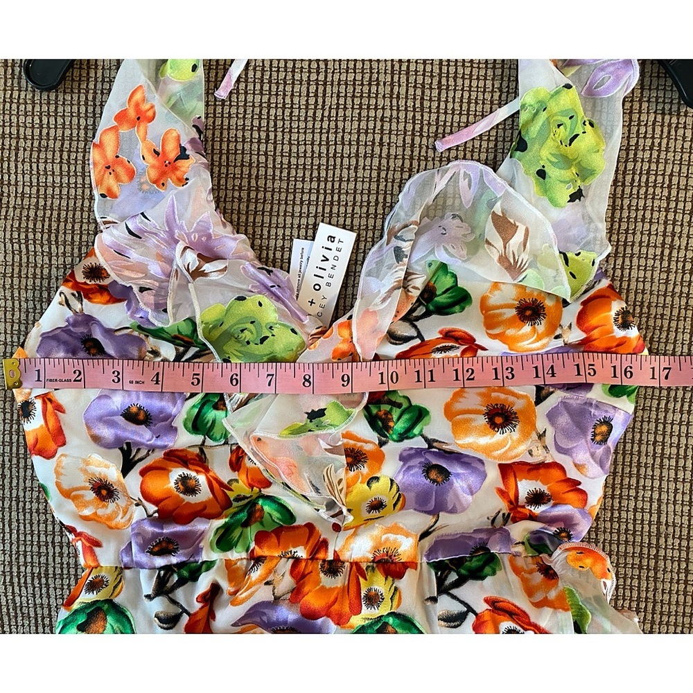 Alice + Olivia Evelia Floral Tie Waist Silk Blend Maxi Dress - Picture 10 of 16